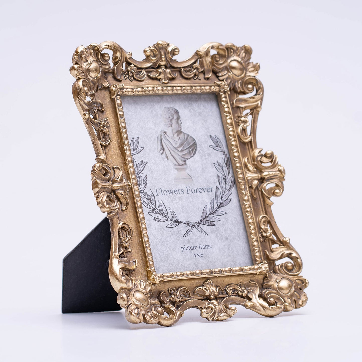Burnish Gold 4”X6” Photo Frame Vintage Deco 4"X6” Table Top Photo Frame