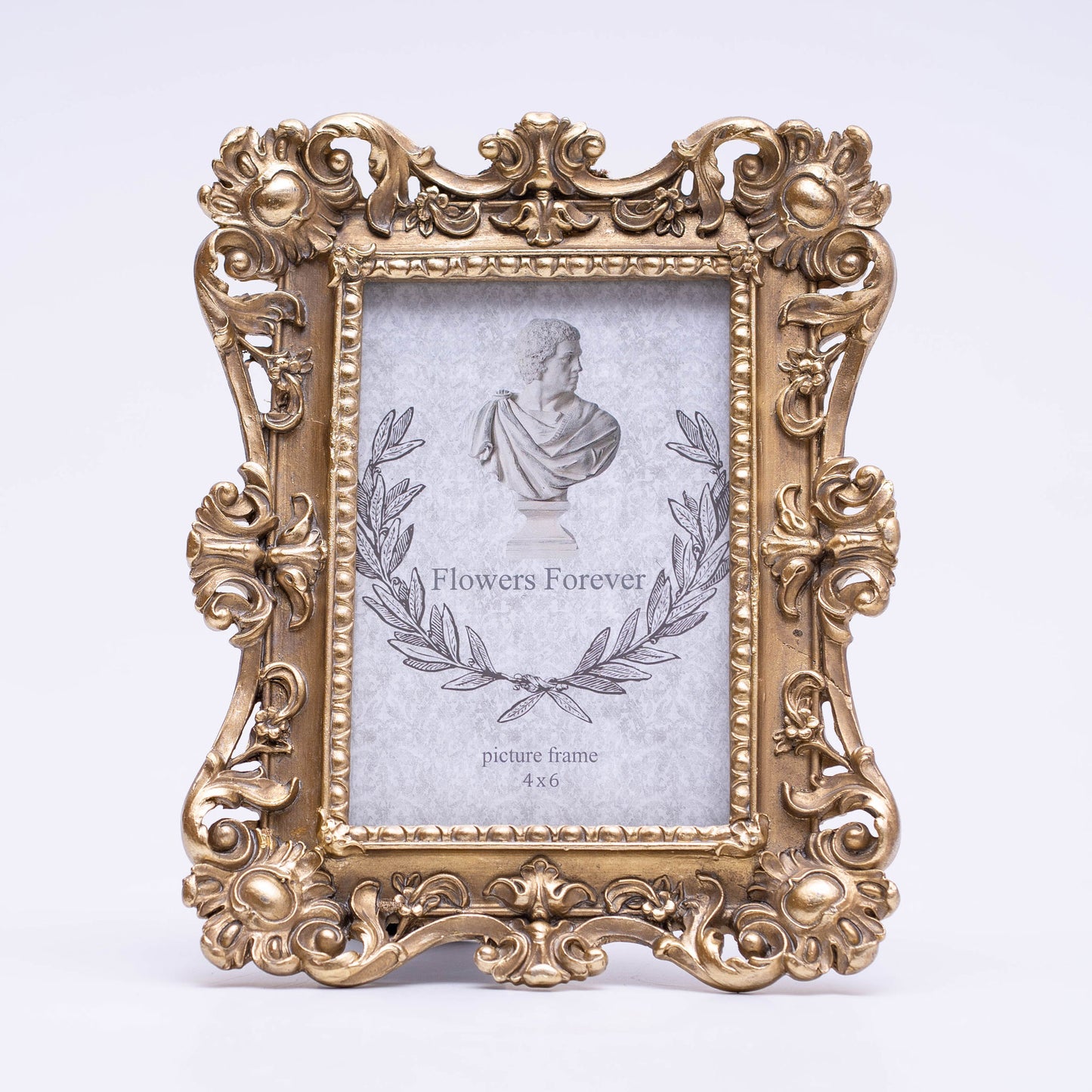 Burnish Gold 4”X6” Photo Frame Vintage Deco 4"X6” Table Top Photo Frame