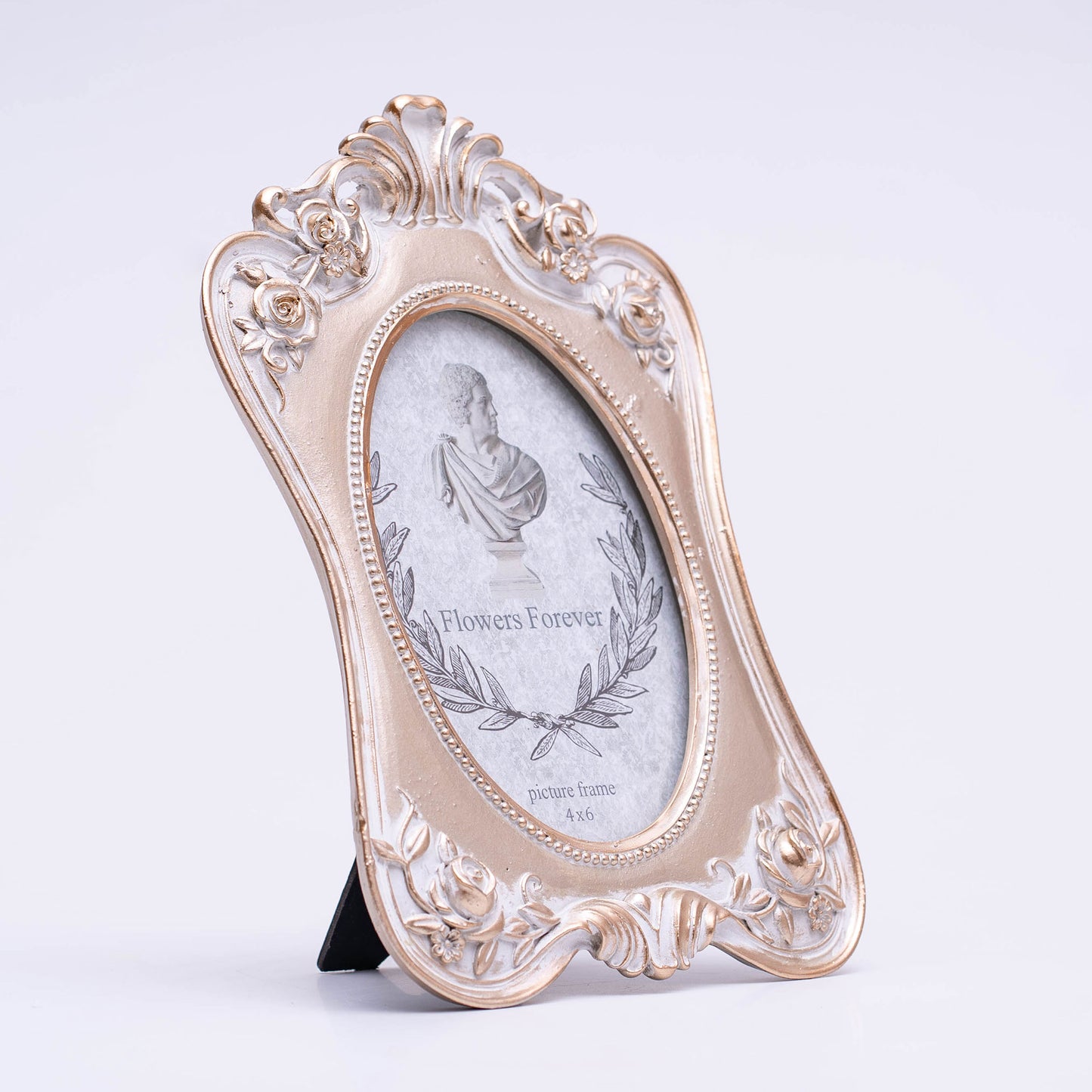Champagne Gold Vintage Deco 4"X6” Table Top Photo Frame