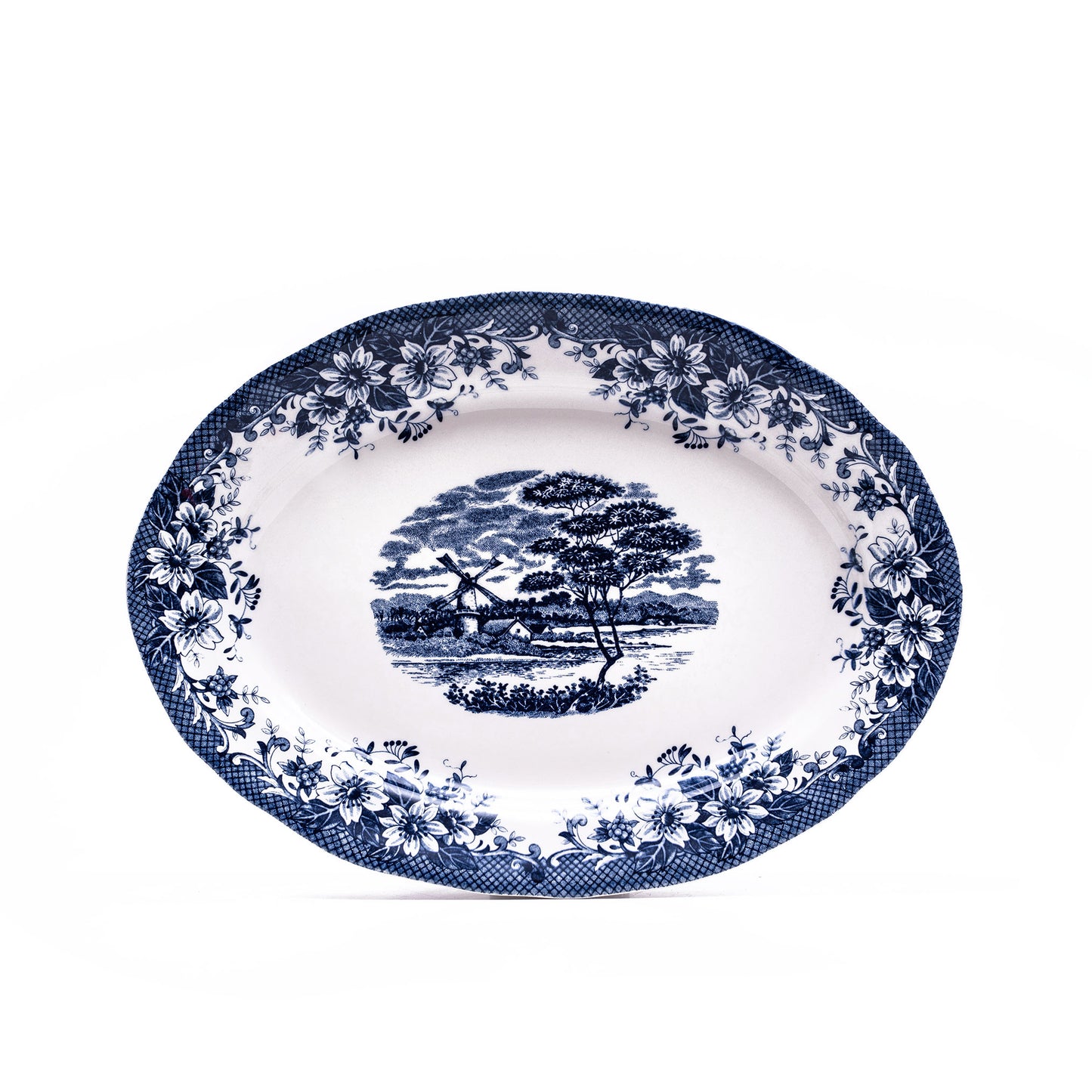 12" Oval Charger Plate - Wind Wheel