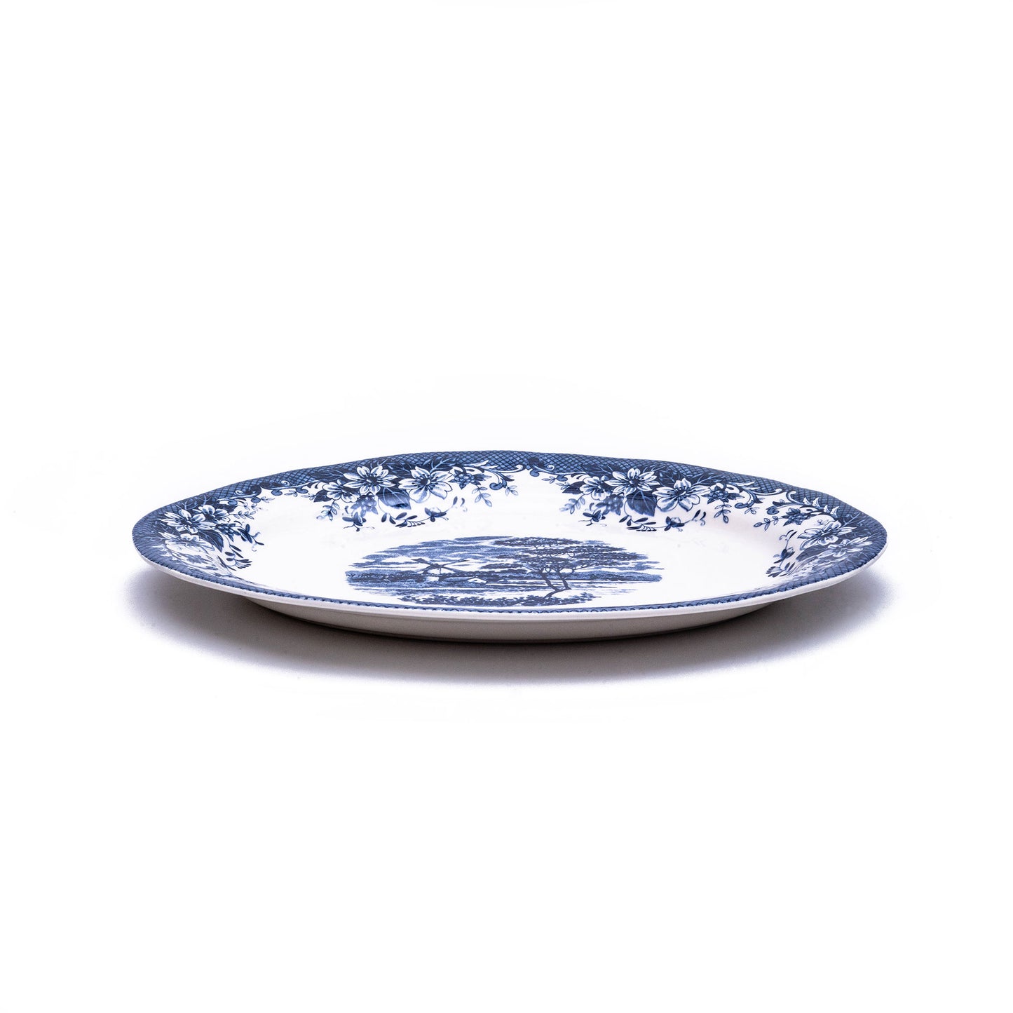 12" Oval Charger Plate - Wind Wheel