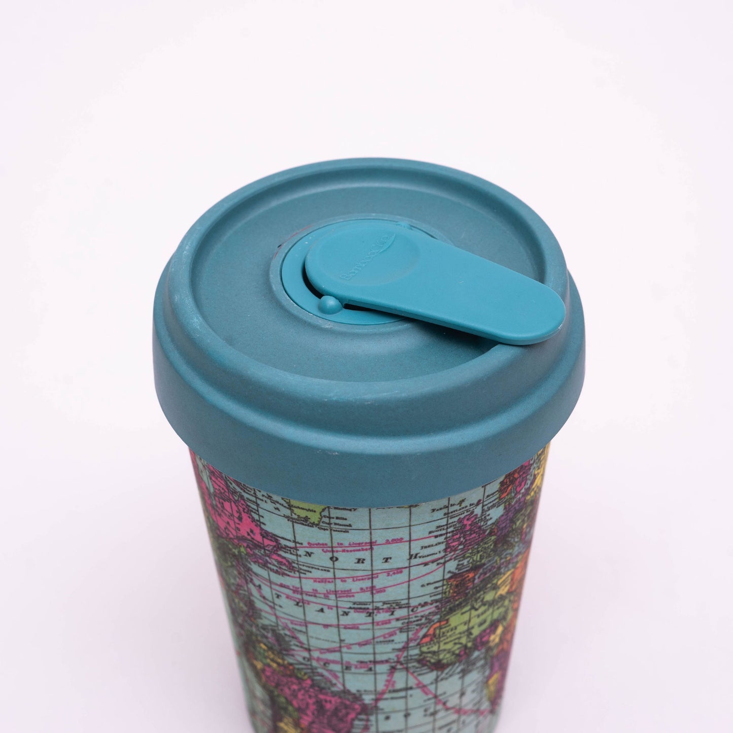 Around The World 400ml Eco friendly Bamboo Mug with Silicon Grip