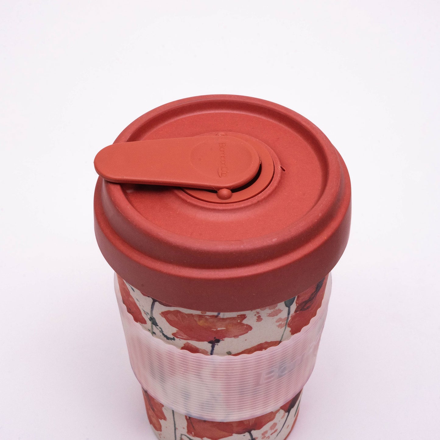 Red Tulip 400ml Eco friendly Bamboo Mug with Silicon Grip