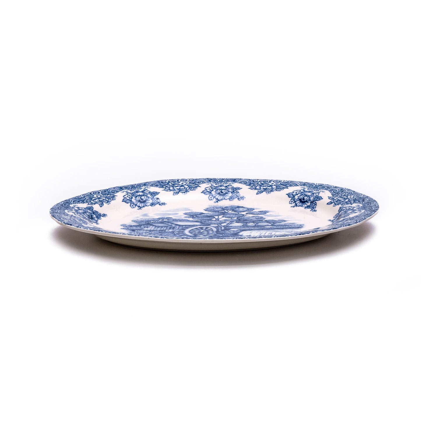 12" Oval Charger Plate - Water Wheel