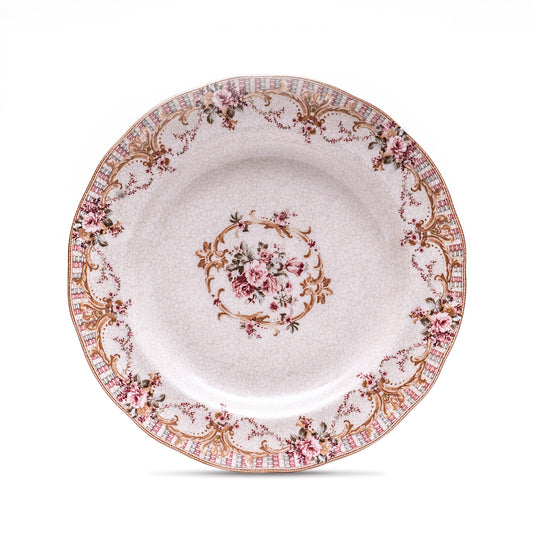 12" Round Chipped Rock Pattern Charger Plate - Flowers