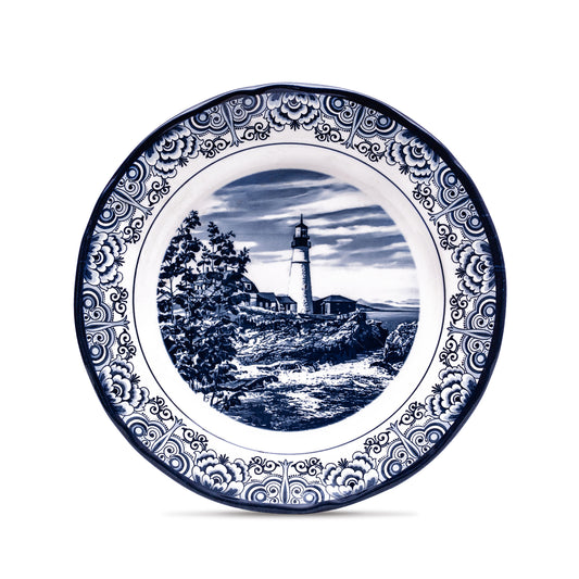 12" Round Charger Plate - Light House