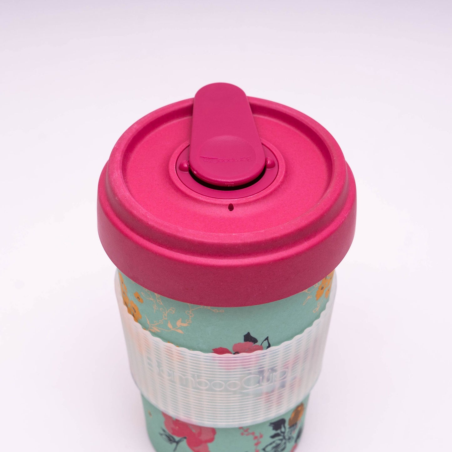 Flower Blossom 400ml Eco friendly Bamboo Mug with Silicon Grip